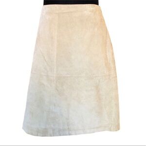 Mossimo light khaki color suede leather skirt Size 14